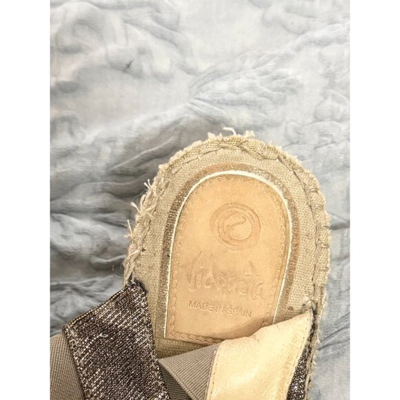 Vidarreta glitter slingback heel Espadrille Sandals 41 - Picture 7 of 8